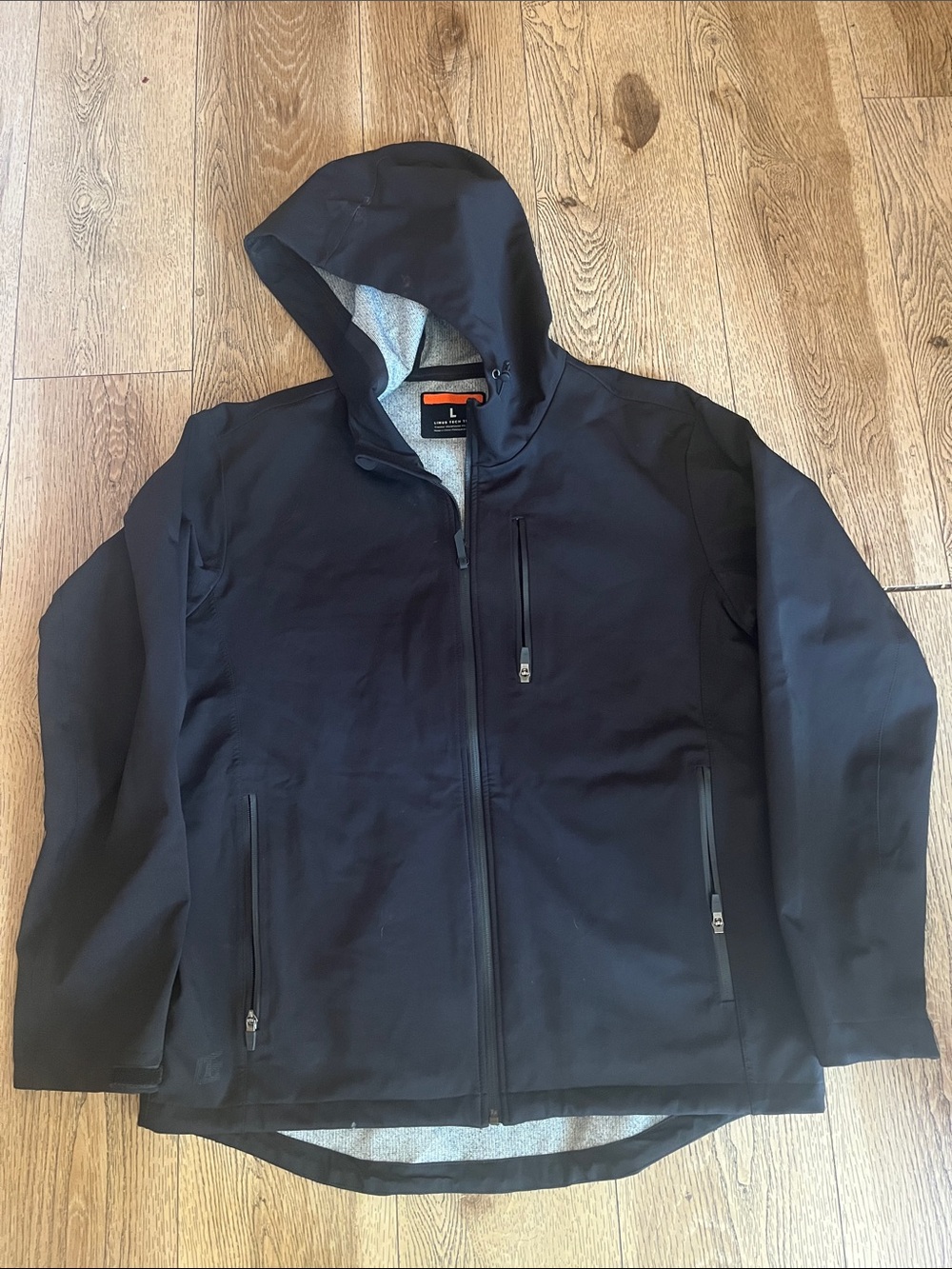 Men's Lightweight Black Hooded Shirt Jacket